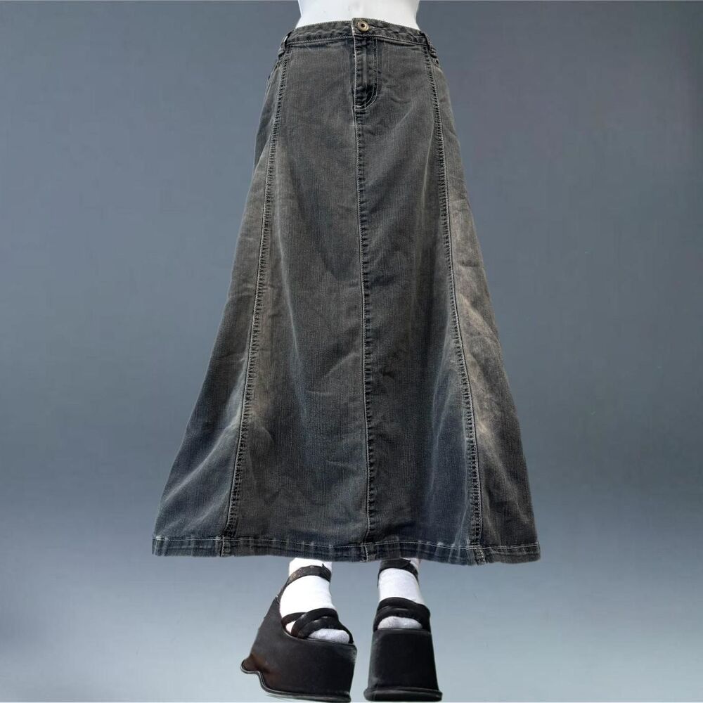 y2k grunge emo punk scene grommet midi skirt